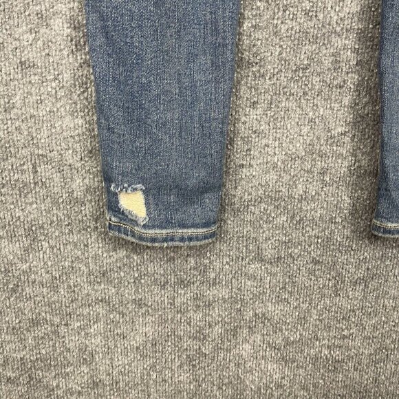 Free People Jeans Womens 27 Blue Sabrina Distressed Skinny Button Fly High Rise - Picture 8 of 16